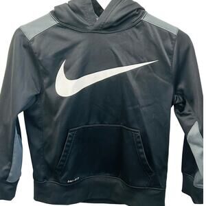 Nike Dri-FIT Boys Black Hoodie Medium Athletic Pullover Sweatshirt Youth
